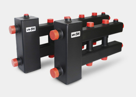 КОЛЛЕКТОРЫ С ГИДРАВЛИЧЕСКИМ РАЗДЕЛИТЕЛЕМ БЕЗ ТЕПЛОИЗОЛЯЦИИ (РОССИЯ)